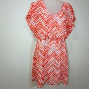 Whisper Women's Orange/White Dress, Size L